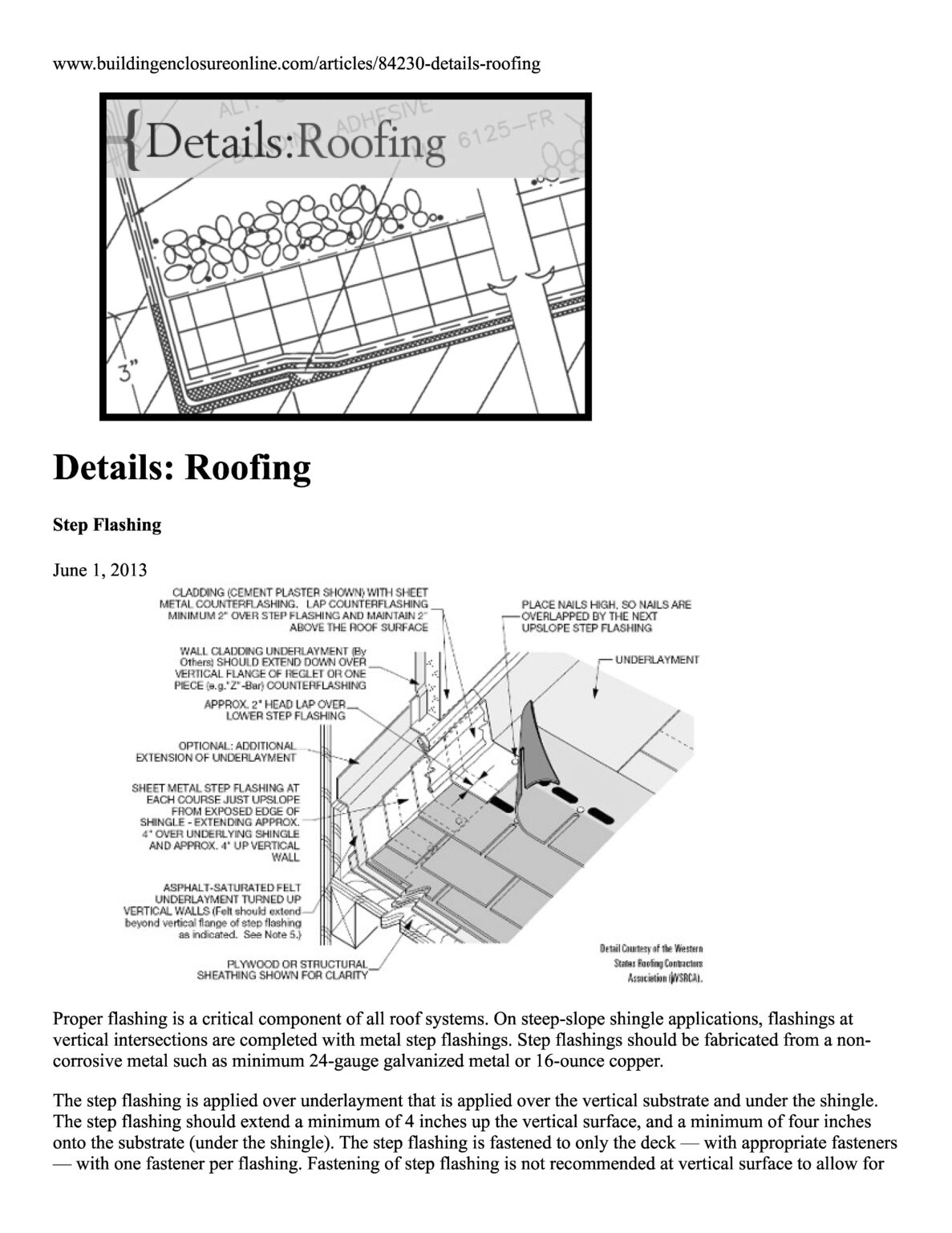 Proper Flashing Building Enclosure Details Roofing Lifetime Tool